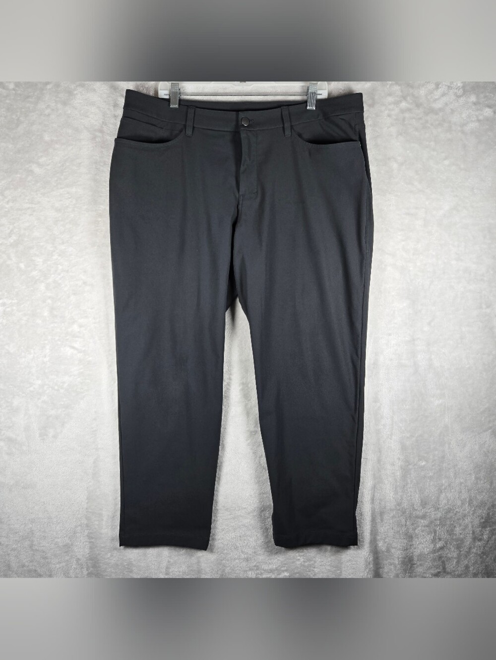 Lululemon ABC Chino Pants Mens Size 38x28 Straight Fit Dark Gray Warpstreme